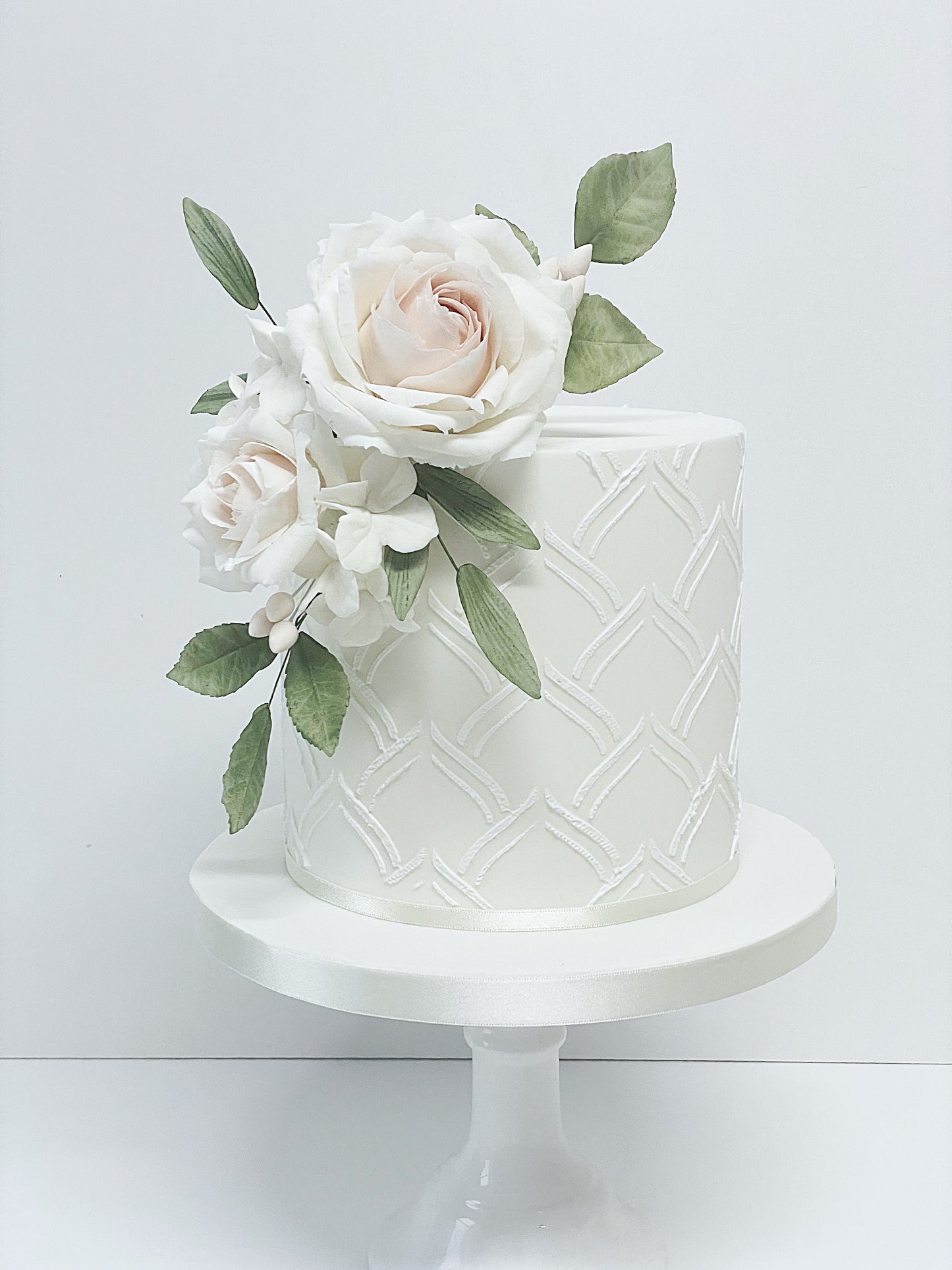 SIGNATURE SUGAR FLOWER ROSE, FILLER, FOLIAGE & STENCILLING CAKE DECORATING CLASS SCOTLAND IN PERSON  - SUNDAY 17TH SEPTEMBER